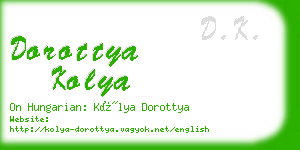 dorottya kolya business card